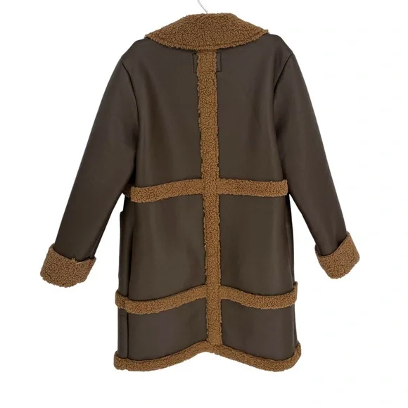 NWOT Bearpaw Sherpa Mixed Media Jacket Coat - Picture 7 of 8